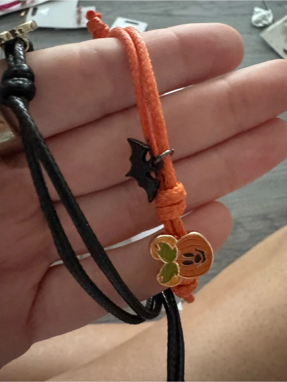 Disney Parks - Halloween Mickey Charm Bracelet and Necklace Set